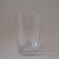 Clear Glass Cup W/Engraved Pattern